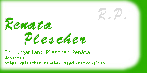 renata plescher business card